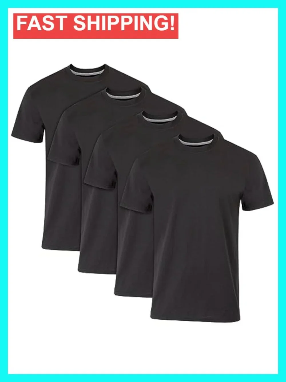 Ultimate Men's Slim Fit Undershirt Tees Moisture-Wicking 4 Pack